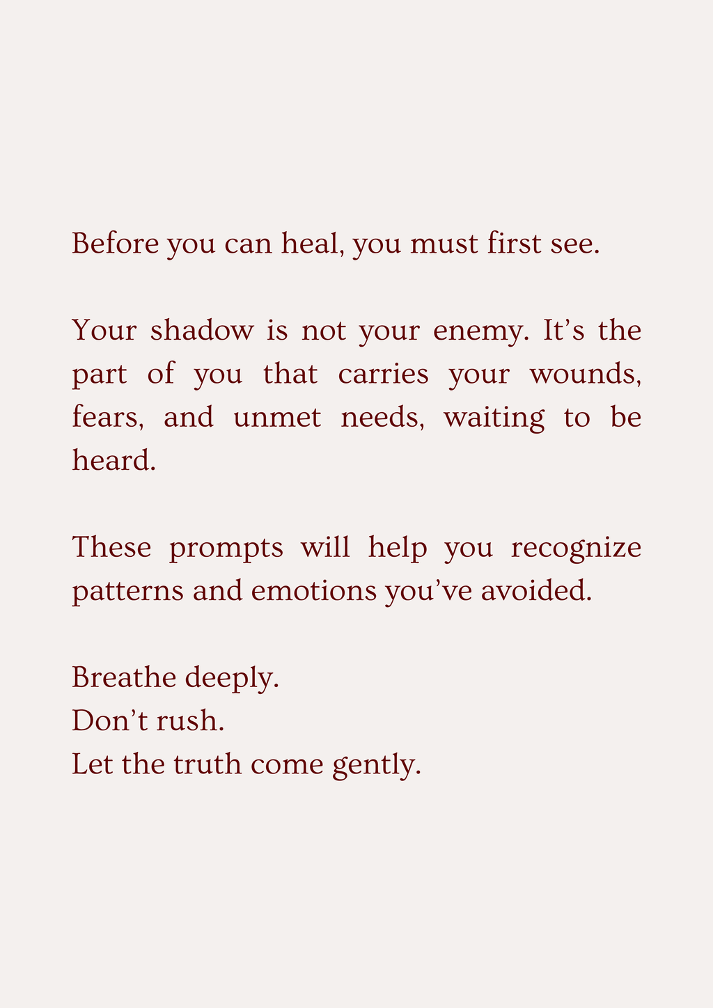 The Shadow Work Journal