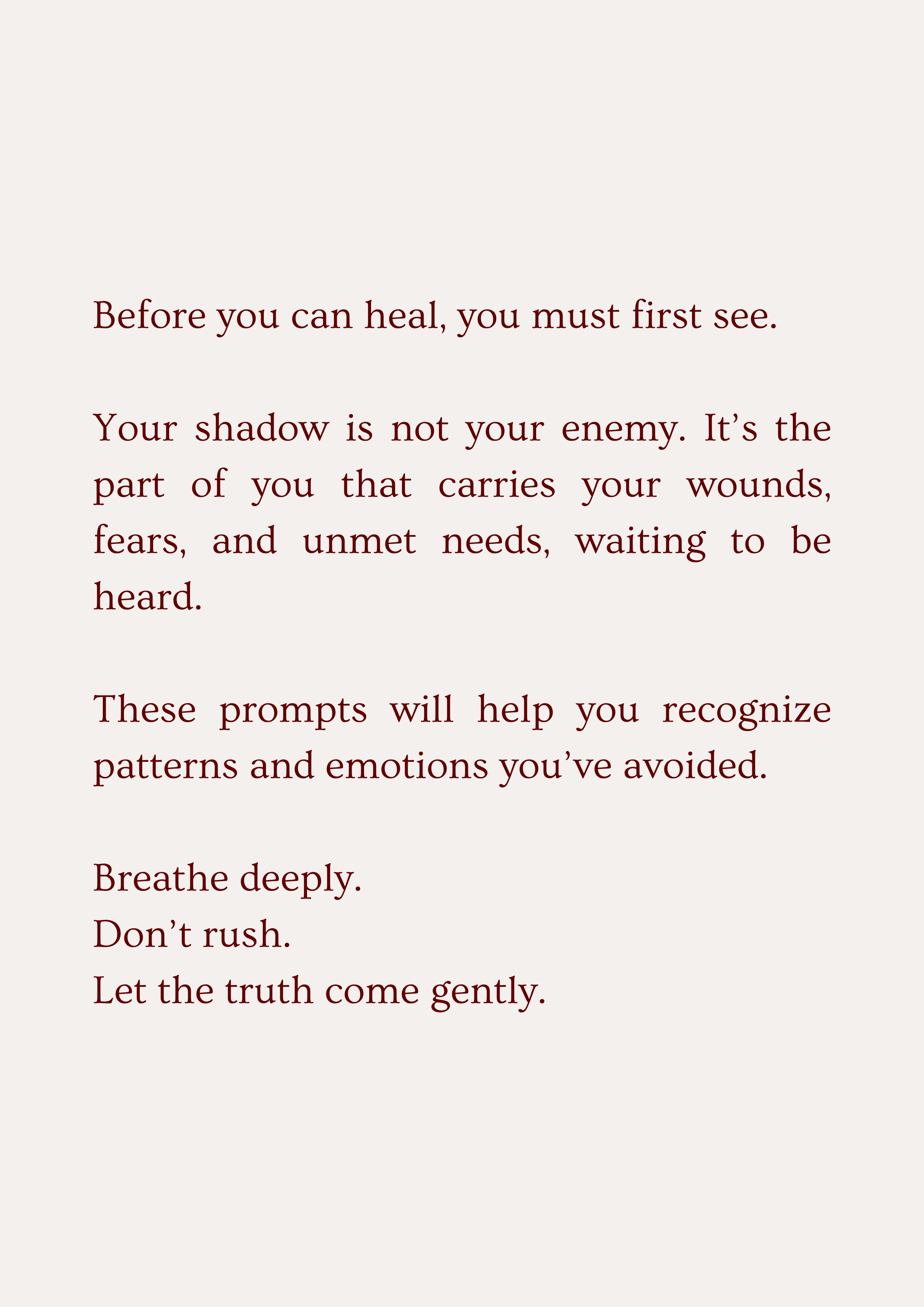 The Shadow Work Journal
